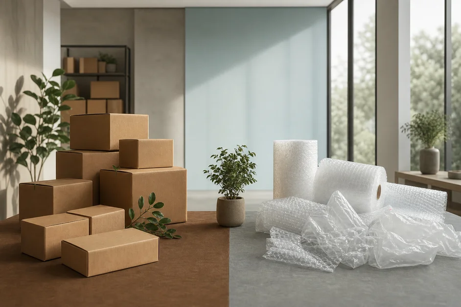 Impacto ambiental das embalagens no e-commerce: papelão vs plástico — o que dizem os dados de 2026